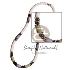 White clam heishi wood