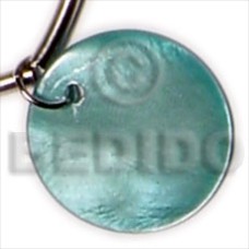 30mm round aqua blue hammershell