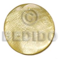 20mm round light yellow hammershell