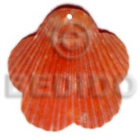 Piktin scallop dyed in red