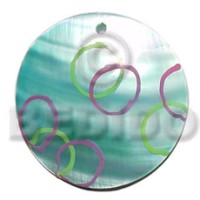 55mm handppainted baby blue