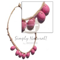 7 pc. pink sigay macrame