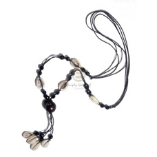 4 rows black wax cord