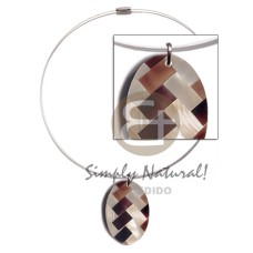 Coated white cable wire neckline