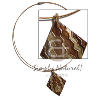 Coated coppertone cable wire neckline