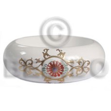 White embossed metallic