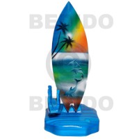 18.5inx3 14inx3.4in handpainted wood removable surfboard