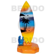 18.5inx3 14inx3.4in handpainted wood removable surfboard