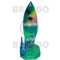 18.5inx3 14inx3.4in handpainted wood removable surfboard