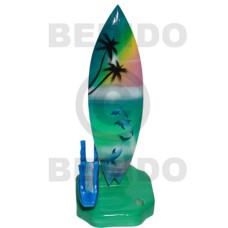 18.5inx3 14inx3.4in handpainted wood removable surfboard