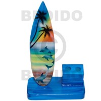 6inx3.5inx2.8in handpainted wood surfboard double