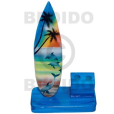 6inx3.5inx2.8in handpainted wood surfboard double