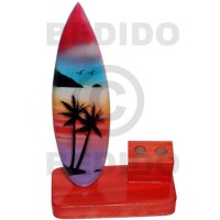 6inx3.5inx2.8in handpainted wood surfboard double