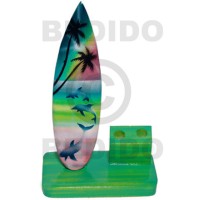 6inx3.5inx2.8in handpainted wood surfboard double