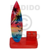 6inx3.5inx2.8in handpainted wood surfboard double