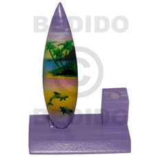 4inx3inx1.5in handpainted wood surfboard single