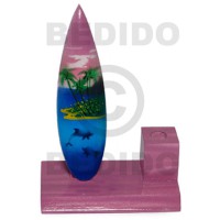 4inx3inx1.5in handpainted wood surfboard single