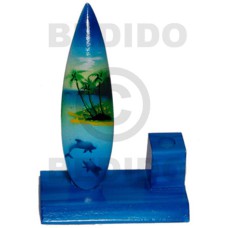 4inx3inx1.5in handpainted wood surfboard single