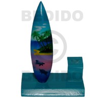 4inx3inx1.5in handpainted wood surfboard single