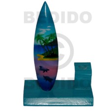 4inx3inx1.5in handpainted wood surfboard single