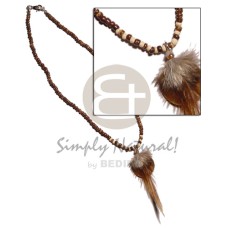 30mm round brownlip feather