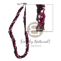 Twisted 4 rows-2-3mm coconut heishe