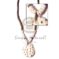 4-5 coconut heishi brown rainbow beads