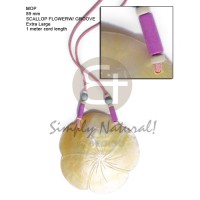 Pink leather thong 80mm