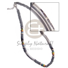 4-5mm coconut pukalet gray light green orange aqua