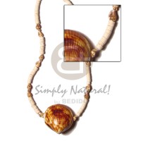 2-3mm coconut heishi bleach nassa tiger