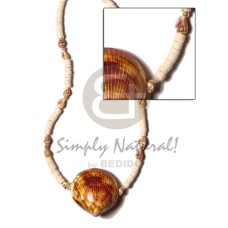 2-3mm coconut heishi bleach nassa tiger