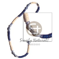 Royal bule bleach 4-5mm coconut heishe