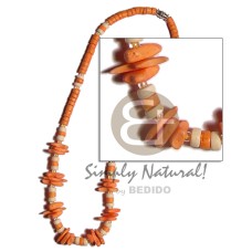Orange 4-5mm coconut heishe