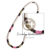 White clam heishi wood