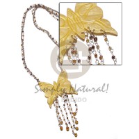 Tassled yellow 50mm butterfly hammershell