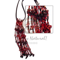 Coconut blacklip heishi tassles