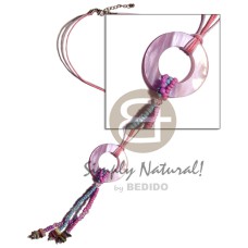 Lavender 40mm hammershell ring