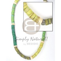 4-5mm coconut heishi 3 green