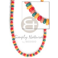 4-5mm coconut pukalet tan grn red mango orange