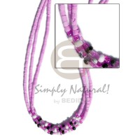 3 rows lilac coconut heishe