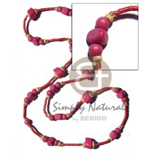 Pink wood beads in 2-3mm