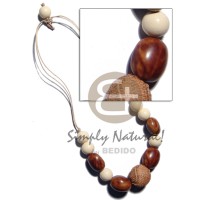 15mm buffed white wood beads