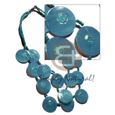 25mm subdued blue capiz shells