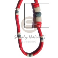 8mm red orange coconut heishe