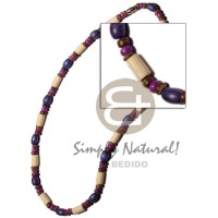 Wood tube oval blue