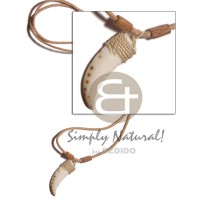 Cowrie fangs palmwood tube