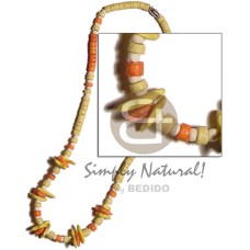 Yelloorange 4-5mm coconut heishi c