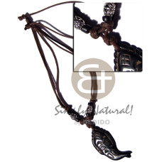 Tribal wooden fish carved 44mmx25mm