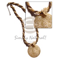 Twisted 3 layer coconut glass beads