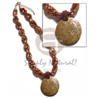 12 rows brown white twisted glass